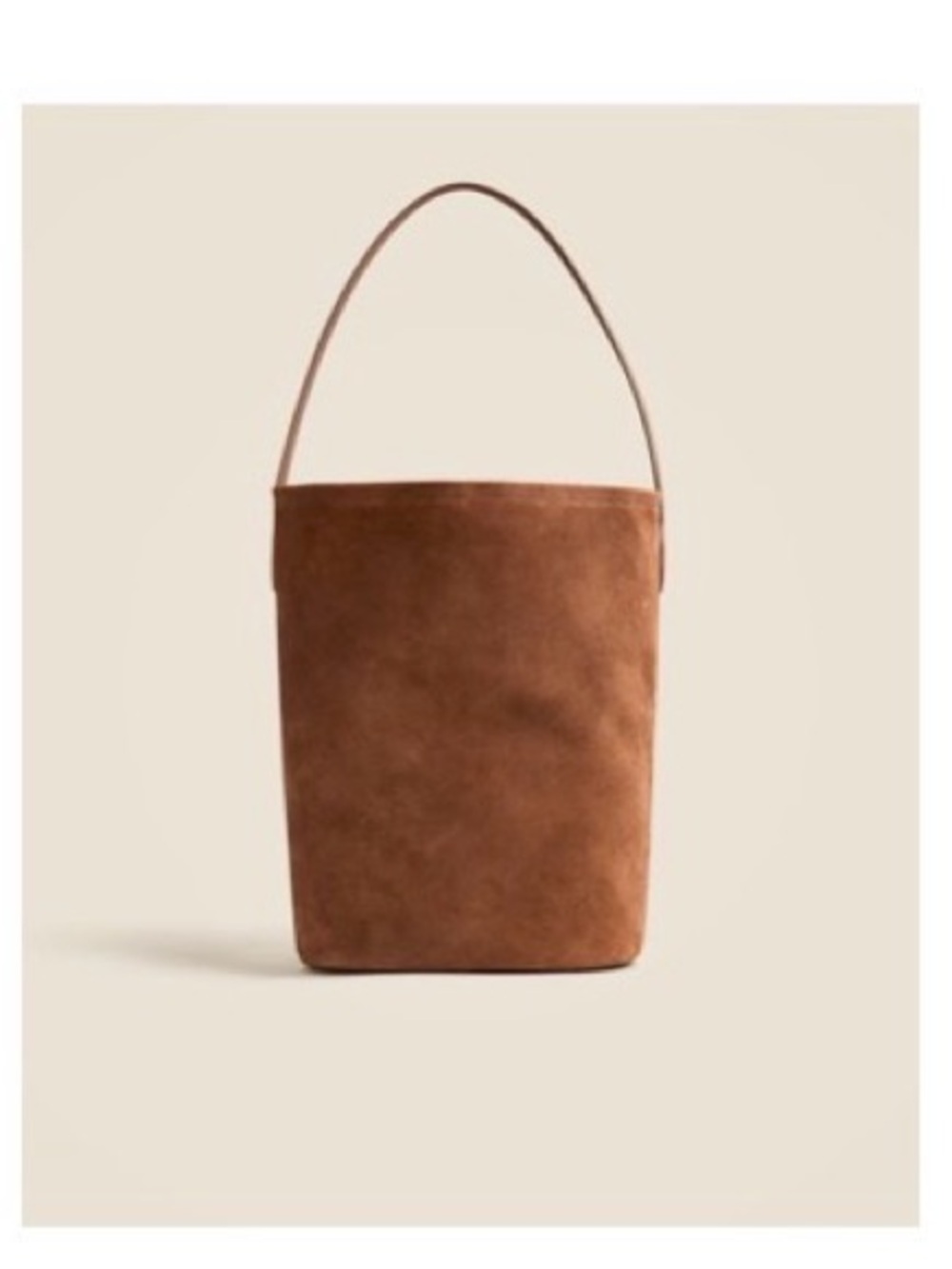 J Crew Brown Suede Bucket Tote
